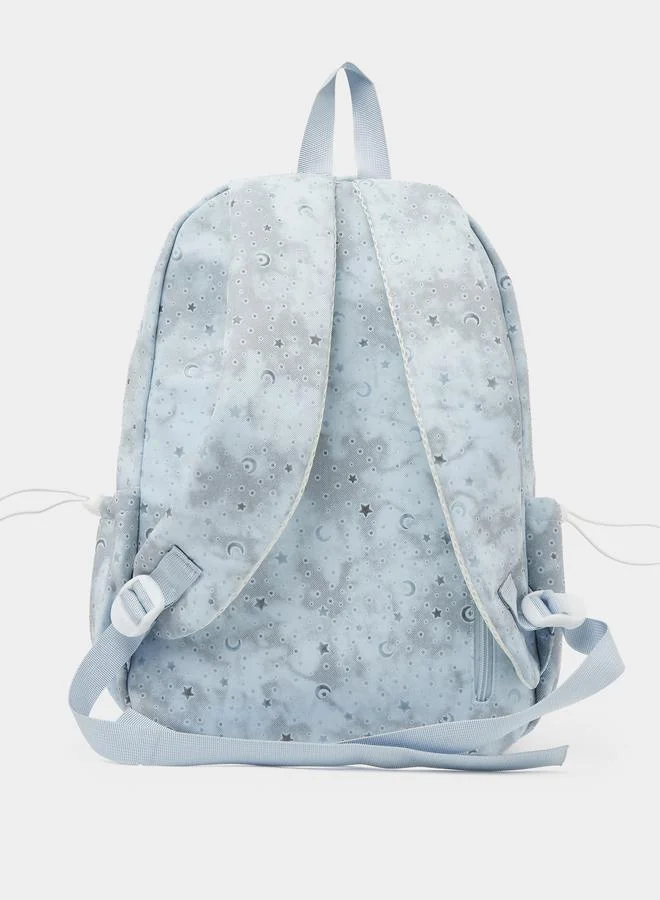 ستايلي Teen Girls Star And Moon Print Backpack