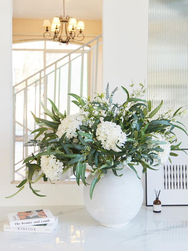 MISSPIN Artificial Flowers with Greenery Stems Faux Plants Indoor Branches for Tall Vase Ultra-Realistic, 13 Pcs Wedding Centerpieces, Home Decor & DIY Bouquets - Image 1