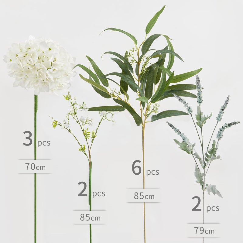MISSPIN Artificial Flowers with Greenery Stems Faux Plants Indoor Branches for Tall Vase Ultra-Realistic, 13 Pcs Wedding Centerpieces, Home Decor & DIY Bouquets - Image 2