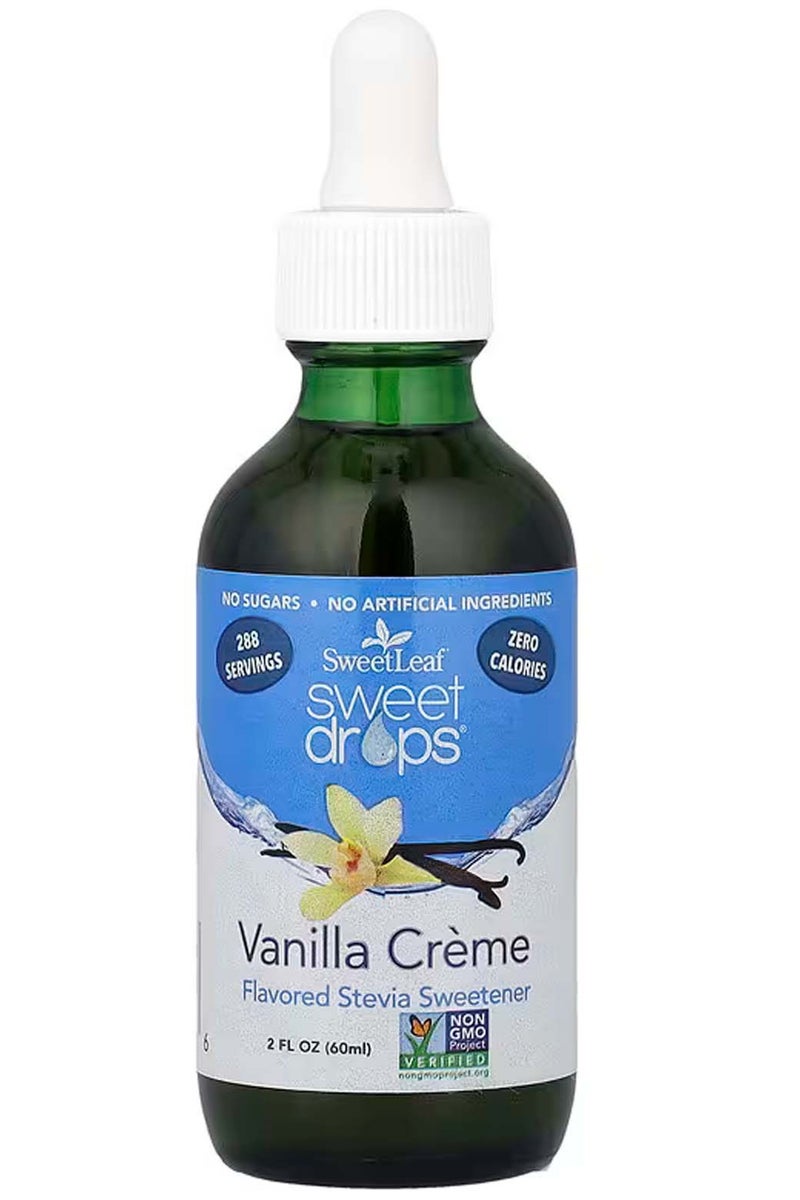 سويت ليف قطرات ستيفيا طبيعية – بنكهة فانيلا كريمه، خالي من السكر – 60 مل (2 أونصة سائلة) - Image 1