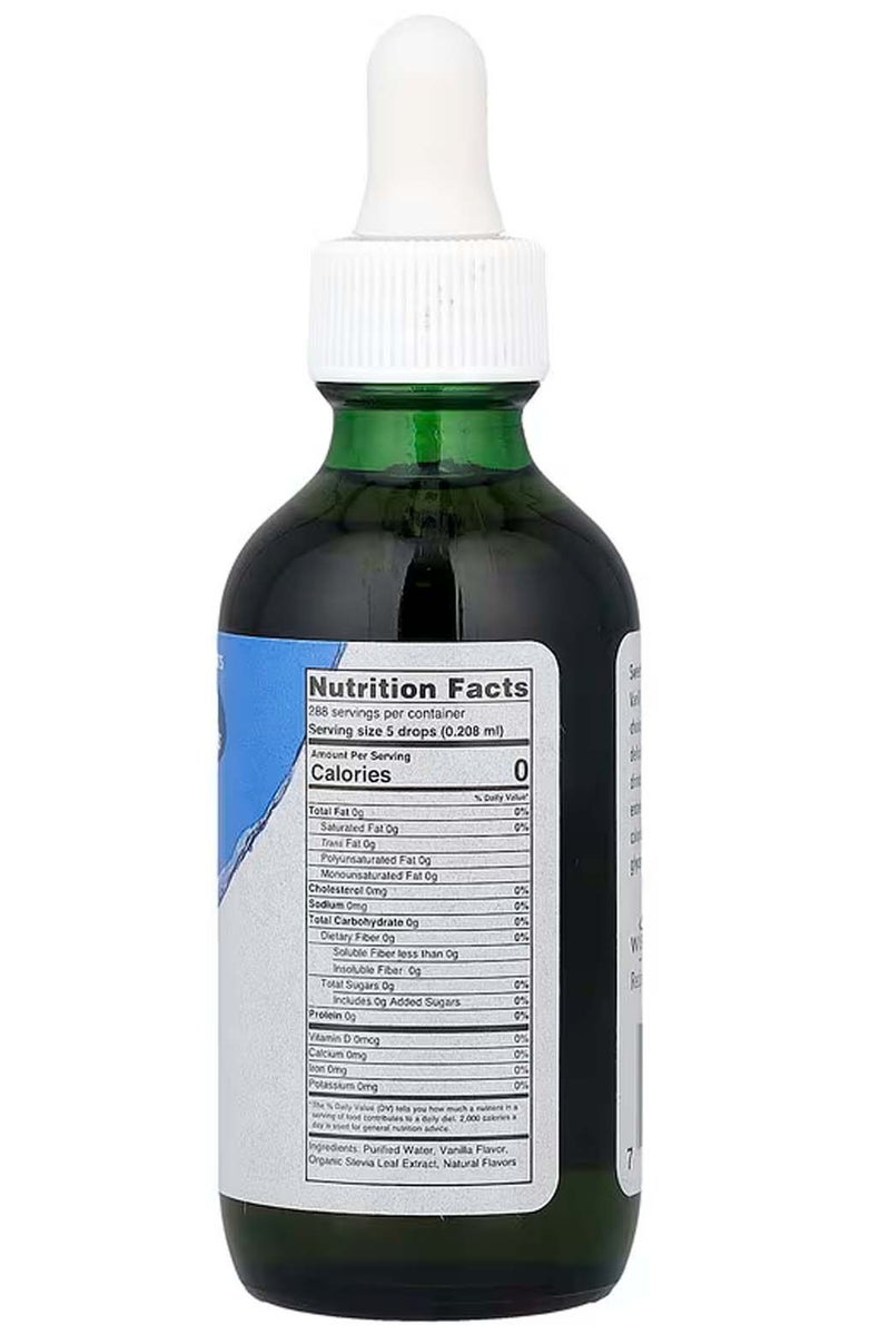 سويت ليف قطرات ستيفيا طبيعية – بنكهة فانيلا كريمه، خالي من السكر – 60 مل (2 أونصة سائلة) - Image 2