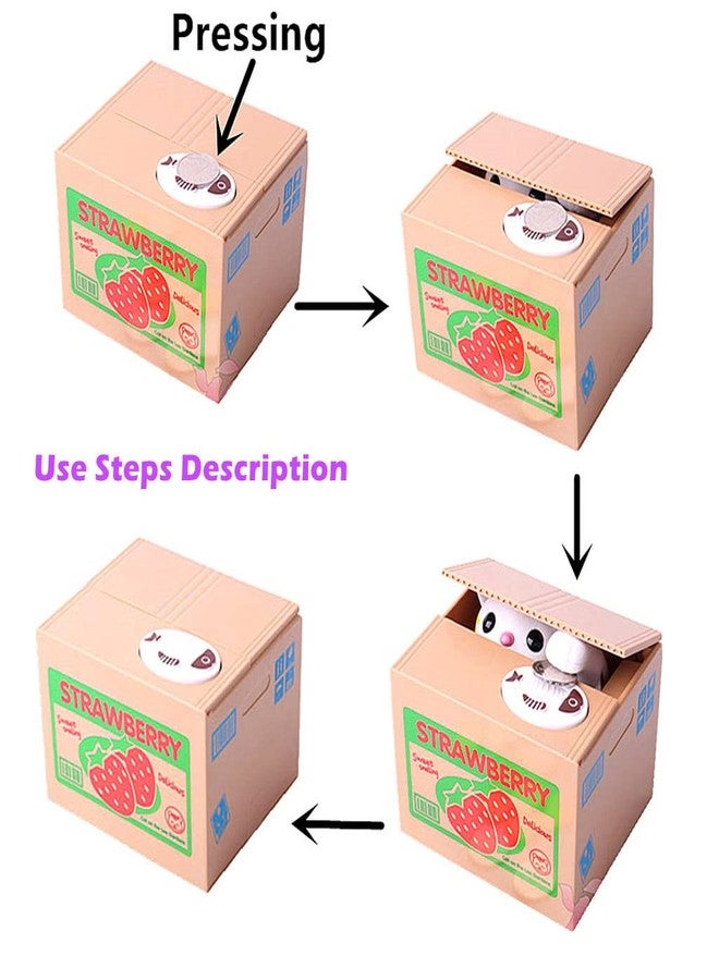 ALIMITOPIA Saving Money Box,Vocal Mischief Stealing Coin Piggy Bank Coin Storage Pot (Cartoon Cat) - Image 3