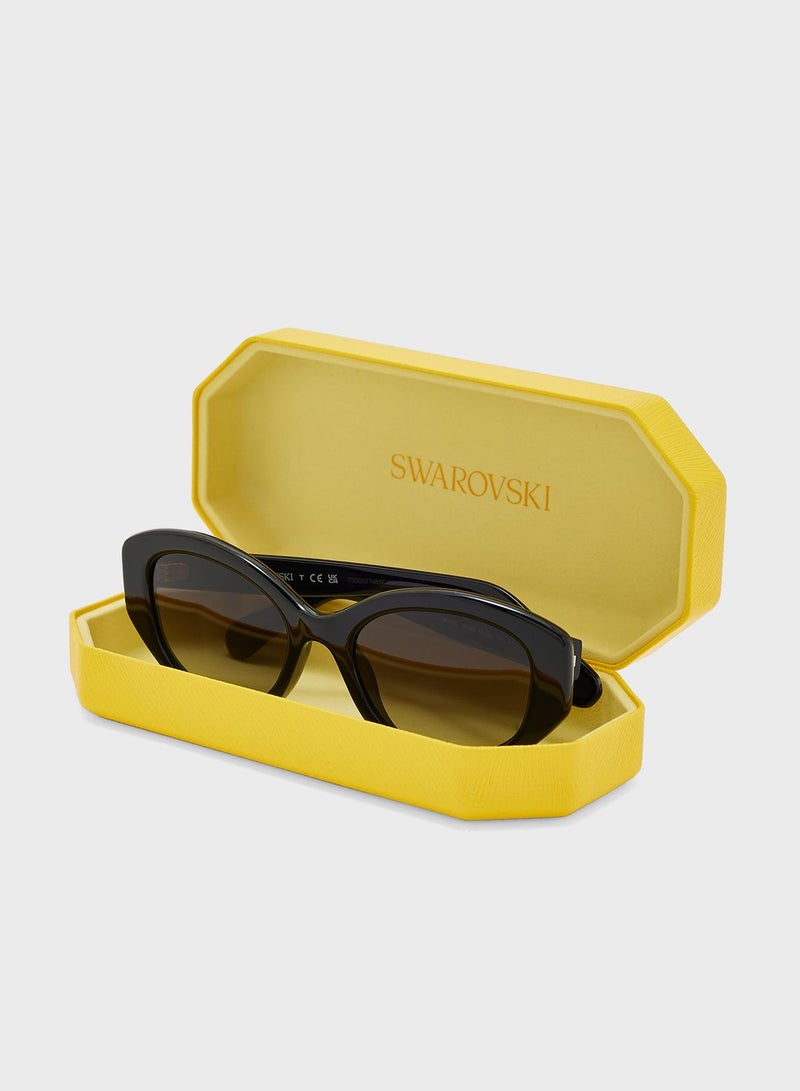 سواروفسكي نظارات شمسية على شكل - Image 5
