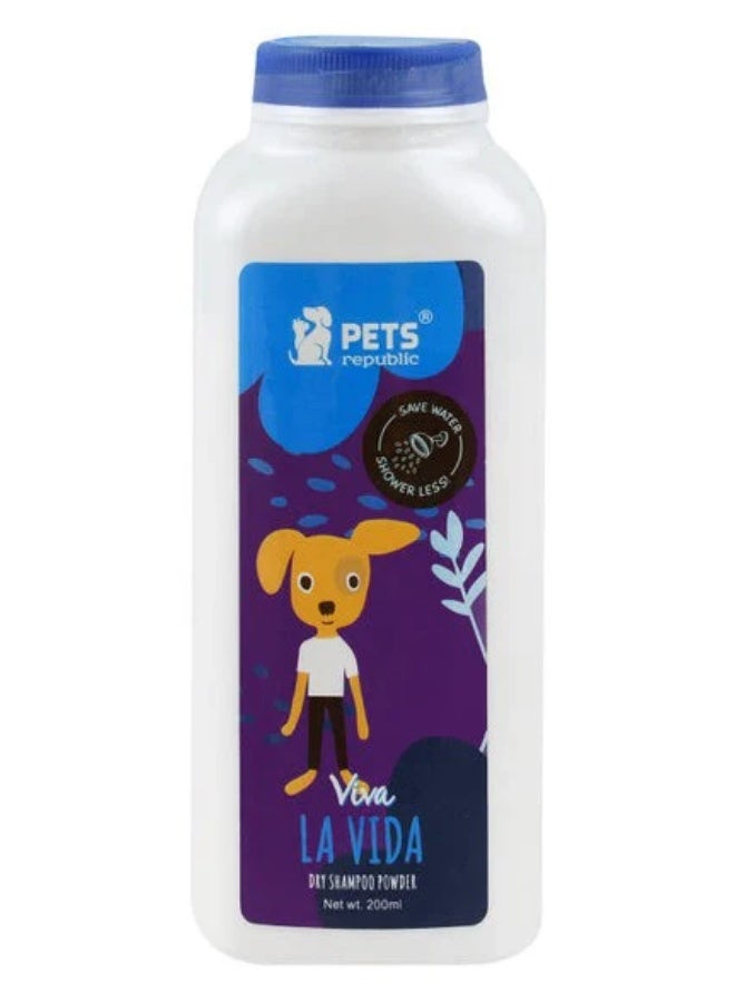 Pets Republic Viva La Vida Dry Shampoo Powder 200 gr