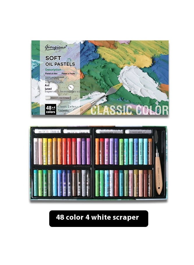 Giorgione 48 Classic Heavy Paint Oil Pastel Set – Ultra-soft crayons with spatula tool  - Image 1