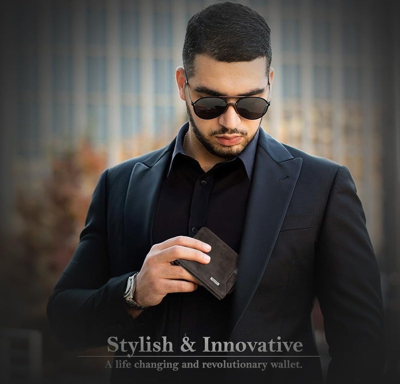 Rigohill Coffee Brown Leather Wallet for Men | RFID Blocking Mens Wallet | Wallets Men Leather - Image 5