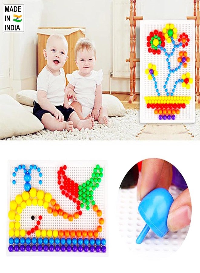 4AJ BAZAAR Creative Jigsaw Puzzle Building Nails Blocks Colorful Nails Pegboard Educational Toy for Kids. - Image 4