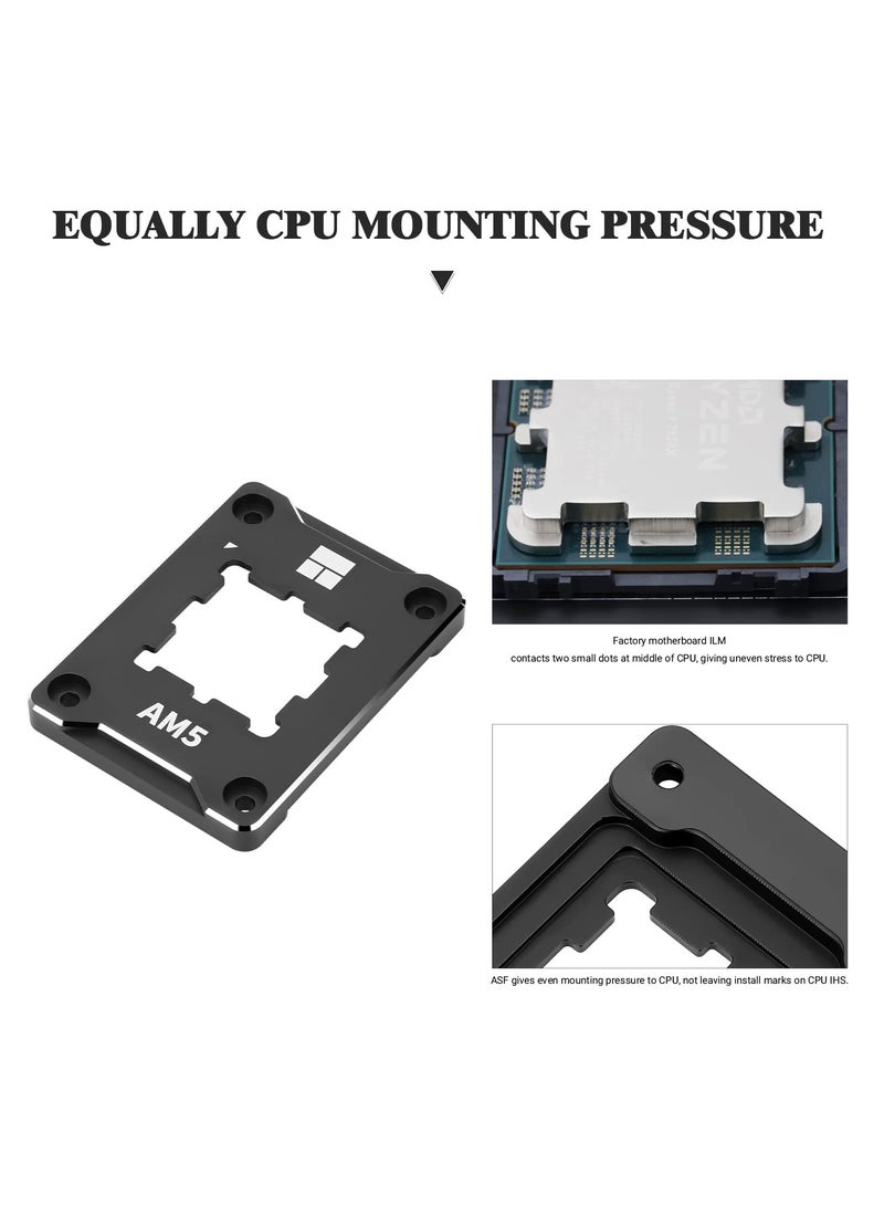 ASF-Black AM5 CPU Holder, Corrective Anti-Bending Fixing Frame, AM5 Full-fit Fixed Non-Marking Mounter, AM5 Anti-Bending Contact Frame, CPU Cooler Standard - Image 5