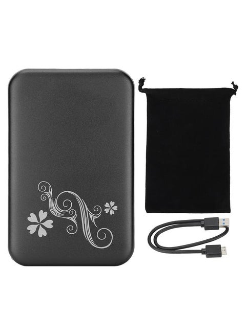 2.5 inch hard drive enclosure supports 3TB external data storage for laptops, desktops and MACs black