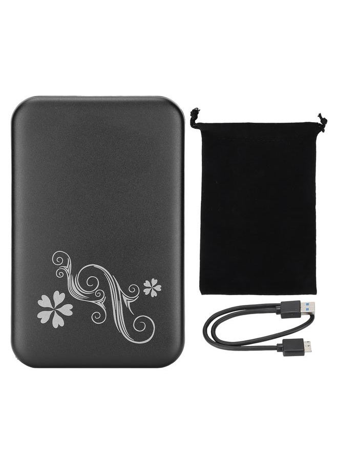 Thoraya 2.5 inch hard drive enclosure supports 3TB external data storage for laptops, desktops and MACs black  - Image 1