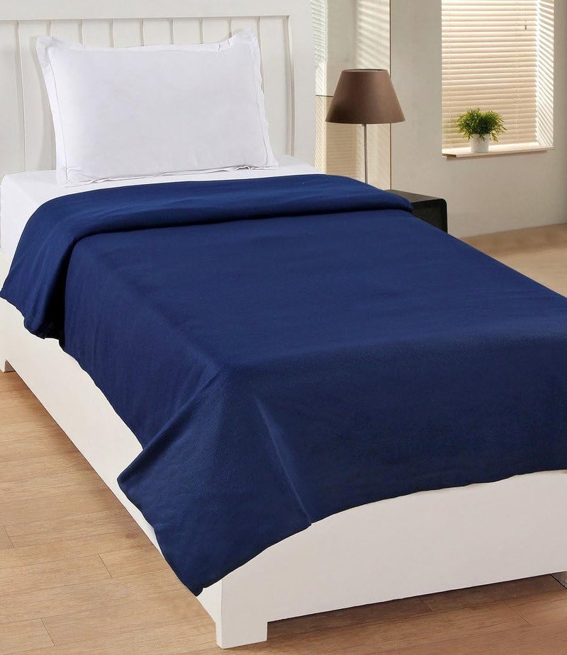 Goyal's Polar Fleece 250 TC Single Bed Blanket- Set of 3 (Red, Blue, Brown) - Image 3