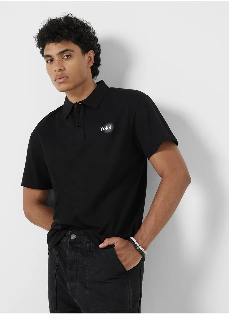 Seventy Five Polo Solid Shorts Sleeve T-Shirt