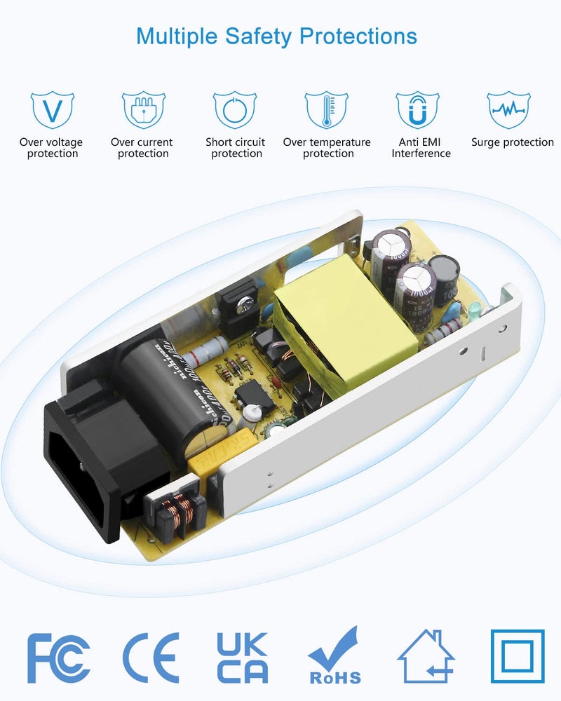 ALITOVE 5V 5A AC to DC Power Supply Adapter Converter 5.5x2.5mm Plug AC 100V~240V Input for WS2812B WS2811 SK6812 LED Pixel Strip Light CCTV Camera Security System - Image 4
