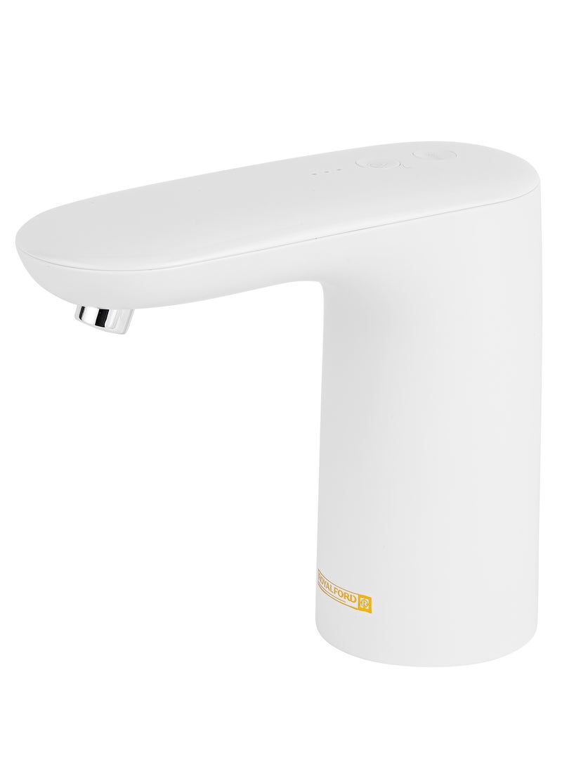 Royalford Rechargeable Water Pump RF11734 Simple Installation, Pump for Water Gallon With Quantitative Pumping Portable and Light Weight Pump with Easy Press White - Image 1