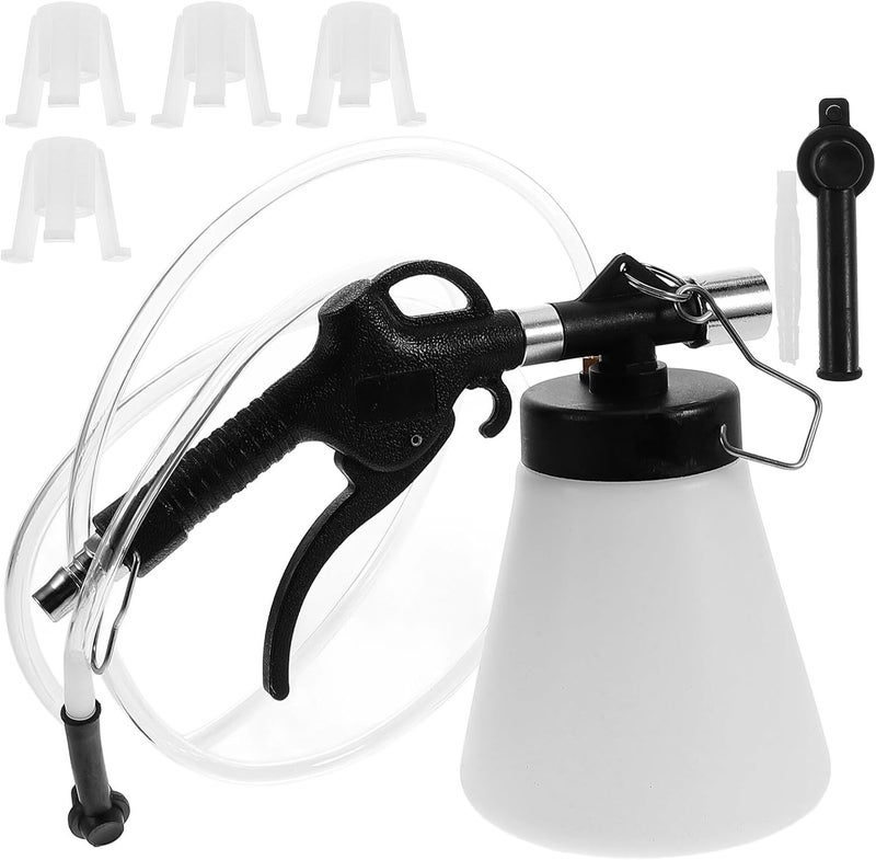 Pneumatic Brake Fluid Changer Tool Vacuum Brake Bleeder Kit with Main Bottle and 6 Accessories and Bleeding Maintenance - Image 1