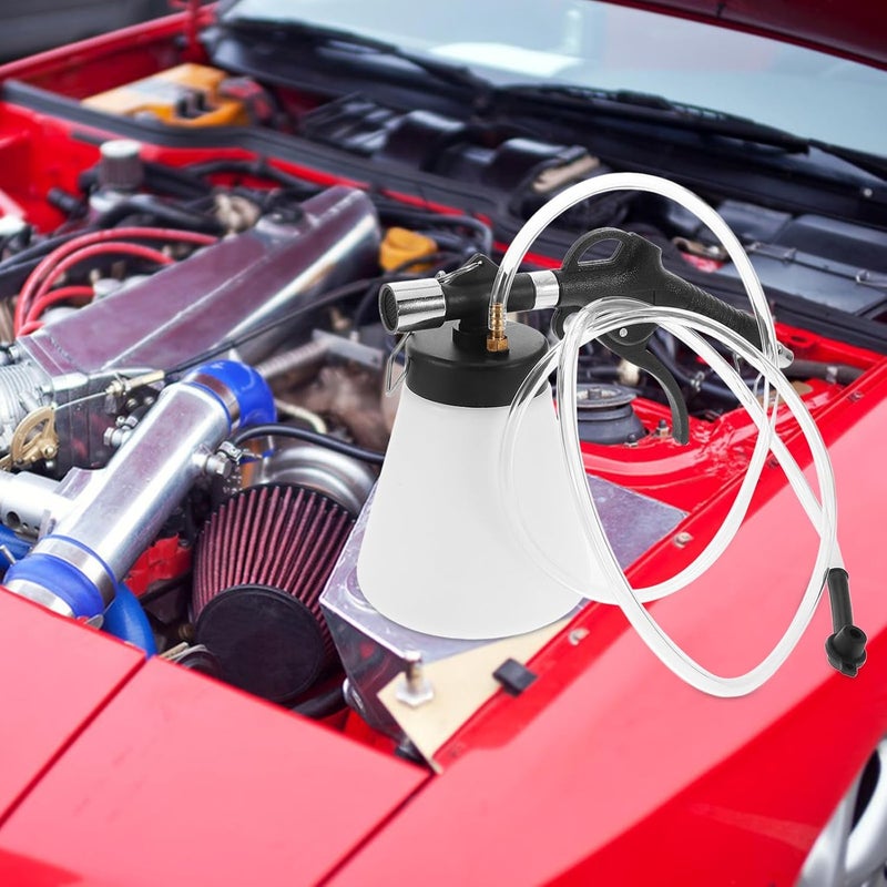 Pneumatic Brake Fluid Changer Tool Vacuum Brake Bleeder Kit with Main Bottle and 6 Accessories and Bleeding Maintenance - Image 5