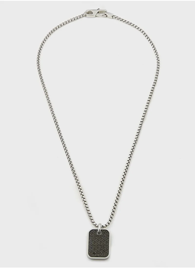 GUESS Logo Tag Necklace