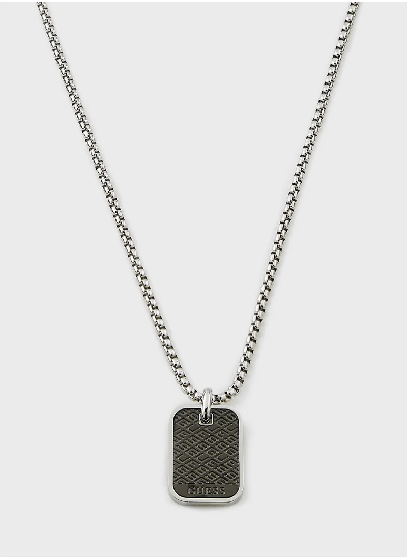 GUESS Logo Tag Necklace