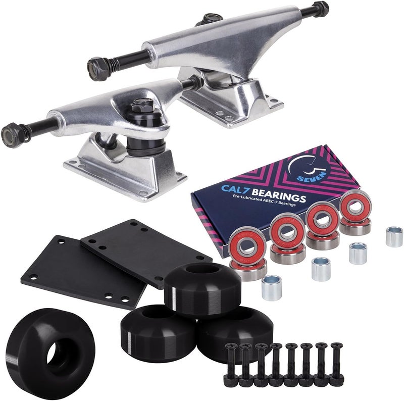 Cal 7 Skateboard Complete Combo with 139 mm Trucks, 52 mm Wheels, Bearings, Durable Skateboard Hardware Kit, Starter Set for Standard Skateboards - Image 1