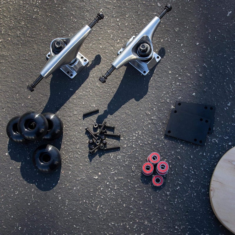 Cal 7 Skateboard Complete Combo with 139 mm Trucks, 52 mm Wheels, Bearings, Durable Skateboard Hardware Kit, Starter Set for Standard Skateboards - Image 3
