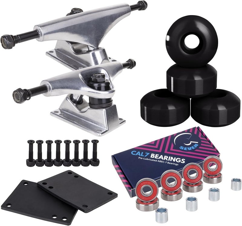 Cal 7 Skateboard Complete Combo with 139 mm Trucks, 52 mm Wheels, Bearings, Durable Skateboard Hardware Kit, Starter Set for Standard Skateboards - Image 2