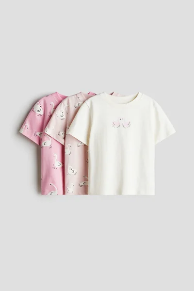 H&M 3-pack printed jersey tops