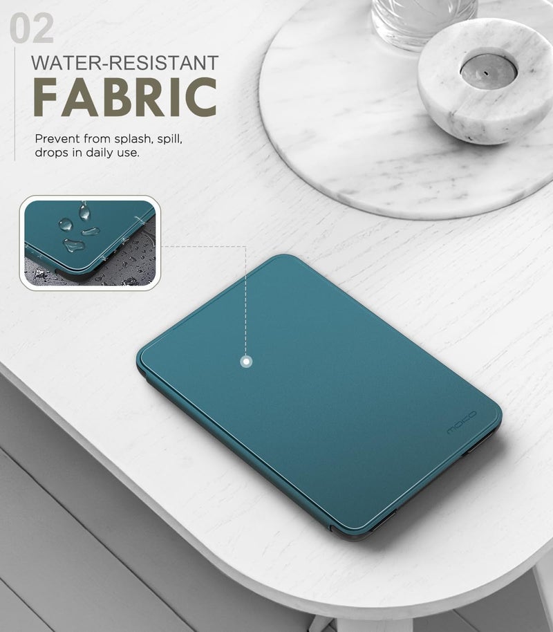 MoKo Case Fits 6" All-New Kindle (11th Generation-2024/2022 Release), Lightweight Shell Cover with Auto Wake/Sleep for Kindle 2024/2022 11th Gen e-Reader, Blue-green - Image 3
