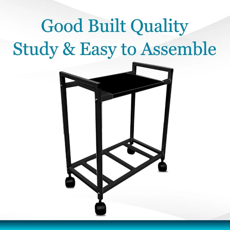 ZINSO Double Battery Metal Inverter Trolley | Powder-Coated Frame | Lockable Wheels | Heavy Duty | Fits Single Battery | Sturdy & Rust-Resistant (White) - Image 4