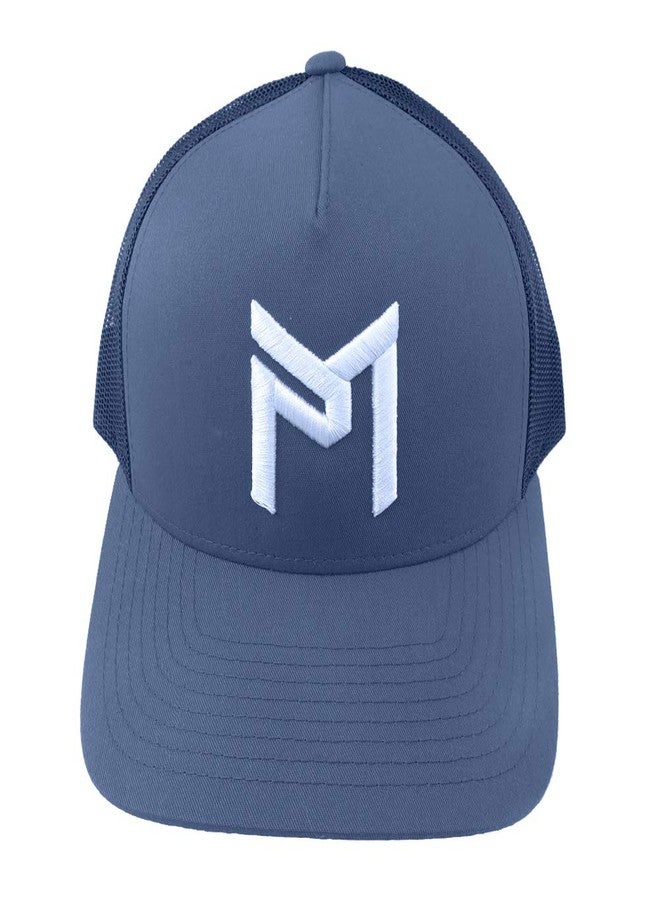 ديسكرافت قبعة Discraft Paul McBeth PM Logo Snapback Trucker Disc Golf - أزرق داكن - Image 2