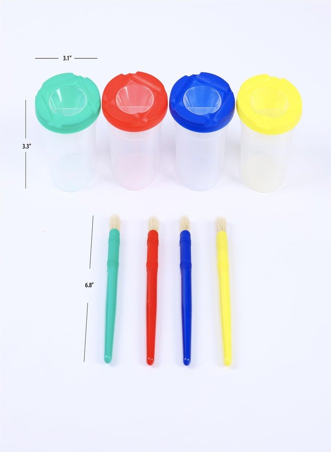 Qatalitic Colourful Non Spill Paint Pots & Lids (Set of 2) for Beginners to Professionals Art & Craft Tool - Image 3