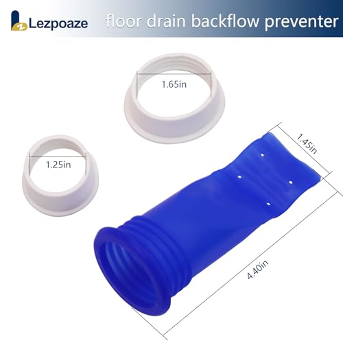 Lezpoaze Adjustable Silicone Floor Drain Backflow Preventer, Anti-Odor Sewer Core, One-Way Valve Universal Fit for 40-50mm Drain Pipe, for Bathroom, Kitchen, Shower, Toilet（Blue-4） - Image 2