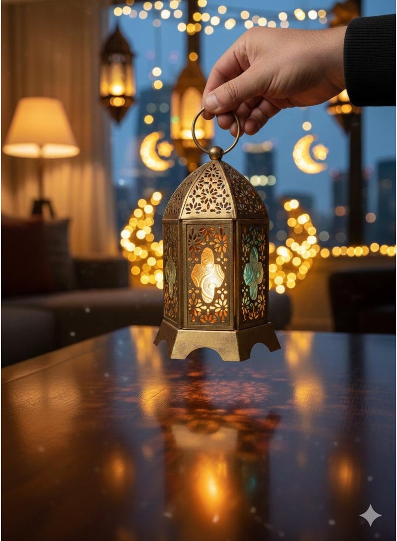 moroccan hanging and table lantern  14 cm - Image 3