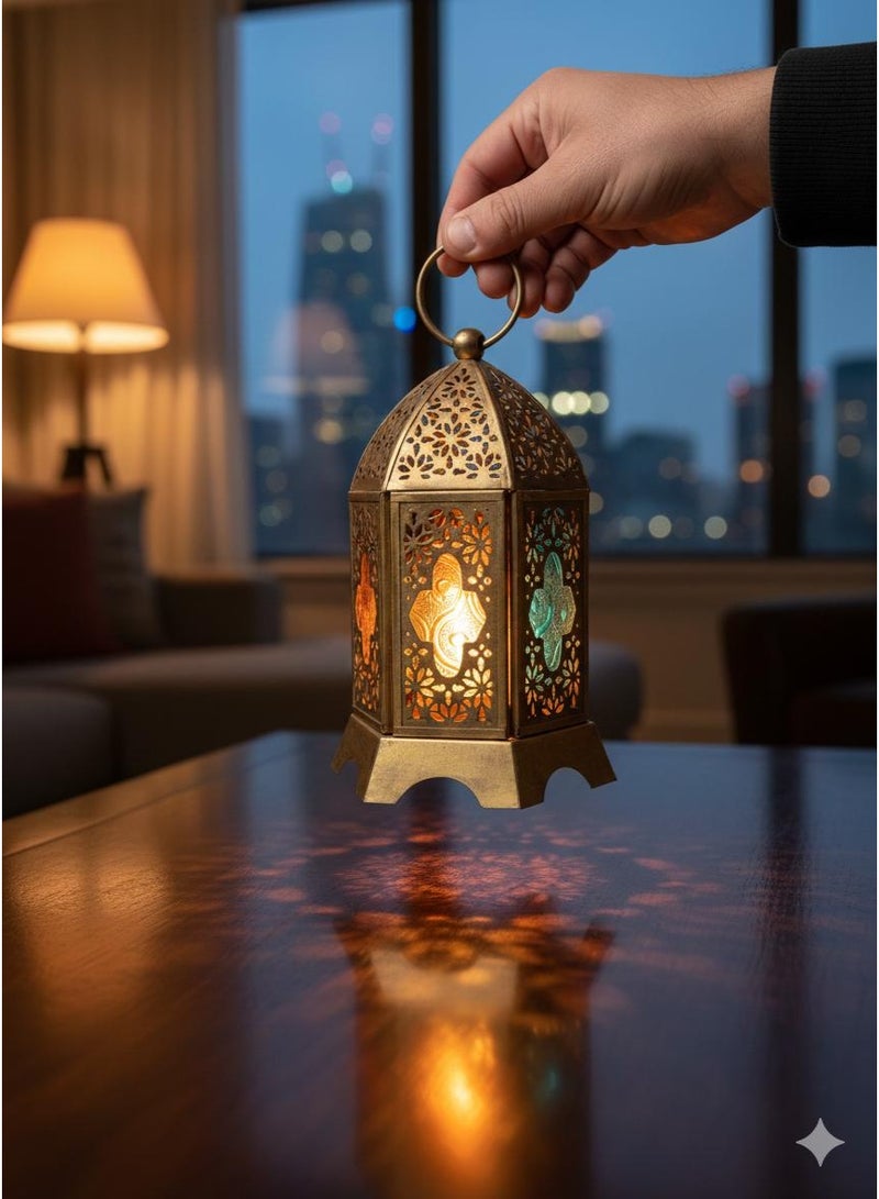 moroccan hanging and table lantern  14 cm - Image 4