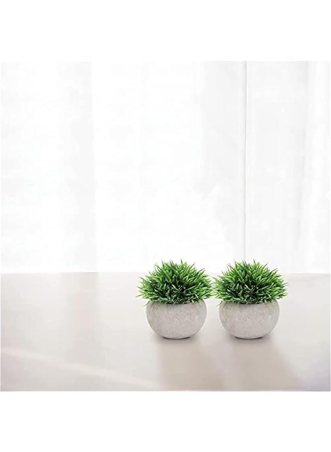 2 Pcs Fake Plants for Bathroom/Home Office Decor, Small Artificial Faux Greenery for House Decorations (Potted Plants) - Image 3
