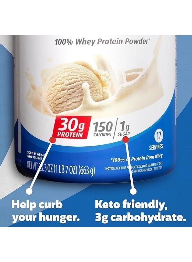 Premier Protein Powder, Vanilla Milkshake, 30G Protein, 1G Sugar, 100% Whey Protein, Keto Friendly, No Soy Ingredients, Gluten Free, 17 Servings, 23.3 Ounces - Image 3