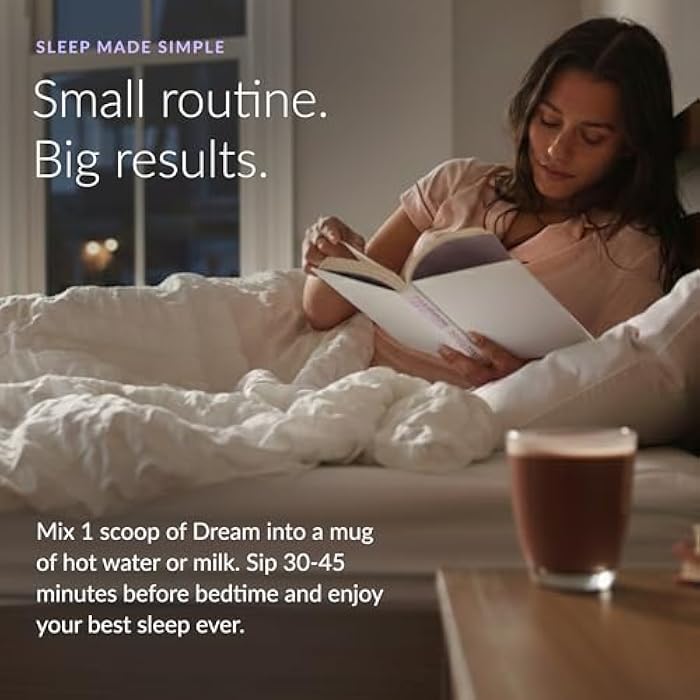 Beam Dream Sleep Powder, L-Theanine, Apigenin, Reishi and Magnesium, Third Party Tested Natural Sleep Aid & Sleep Supplement, Health and Wellness Gift, Natural Sleep Support, Non-GMO, 30 Servings - Image 4