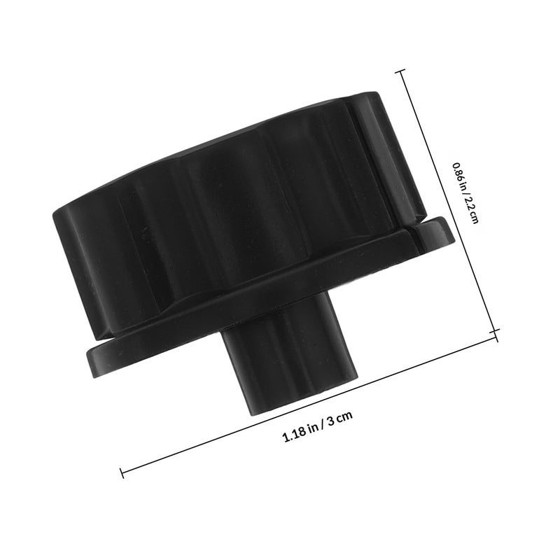 Black 2pcs Plastic Oven Control Knobs 6mm Timer Button Replacement for Air Fryer Pressure Cooker Stove - Image 3