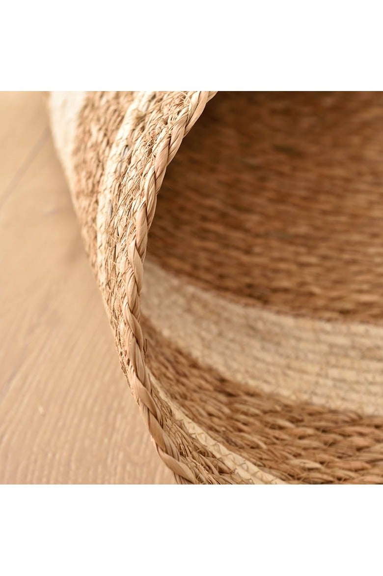 LINGWEI Handwoven Round Jute Rug-100% Natural Eco-Friendly Braided Carpet - Image 4