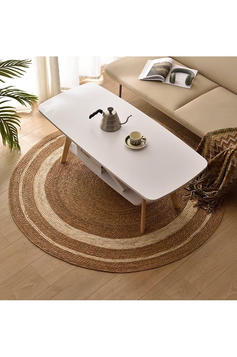 LINGWEI Handwoven Round Jute Rug-100% Natural Eco-Friendly Braided Carpet - Image 5