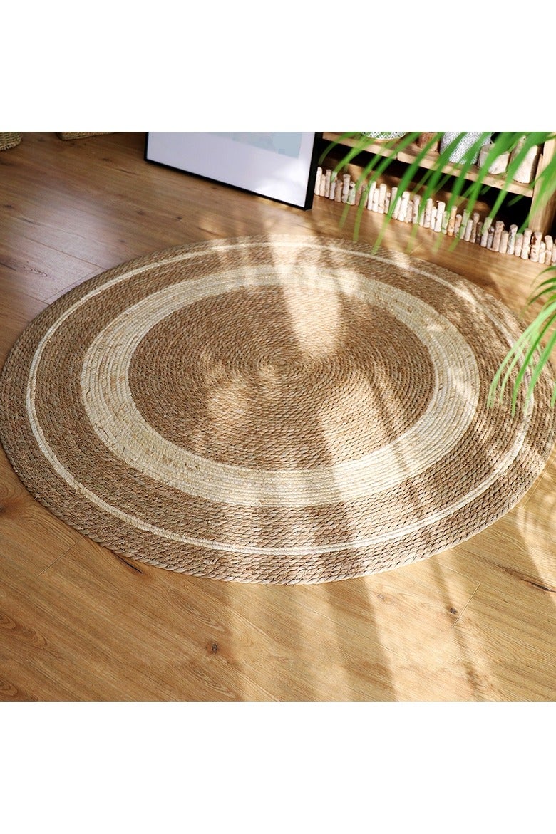 LINGWEI Handwoven Round Jute Rug-100% Natural Eco-Friendly Braided Carpet - Image 1