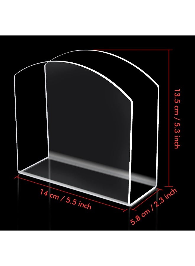 TPGP 2Pcs Napkin Holder Acrylic Napkin Holders for Tables Clear Napkin Dispenser Vertical Freestanding Napkin Holder Stand for Dinner Table Kitchen Restaurant Home Decor  - Image 2