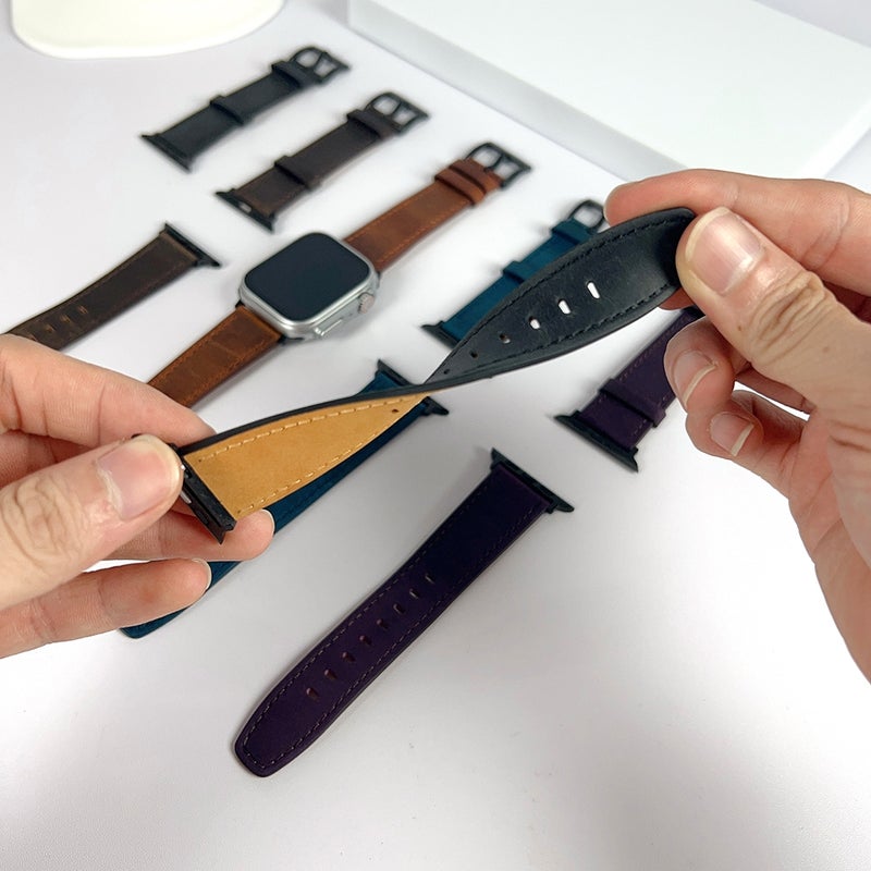 For Apple Watch Se 40Mm Retro Texture Leather Watch Band(Brown) - Image 4