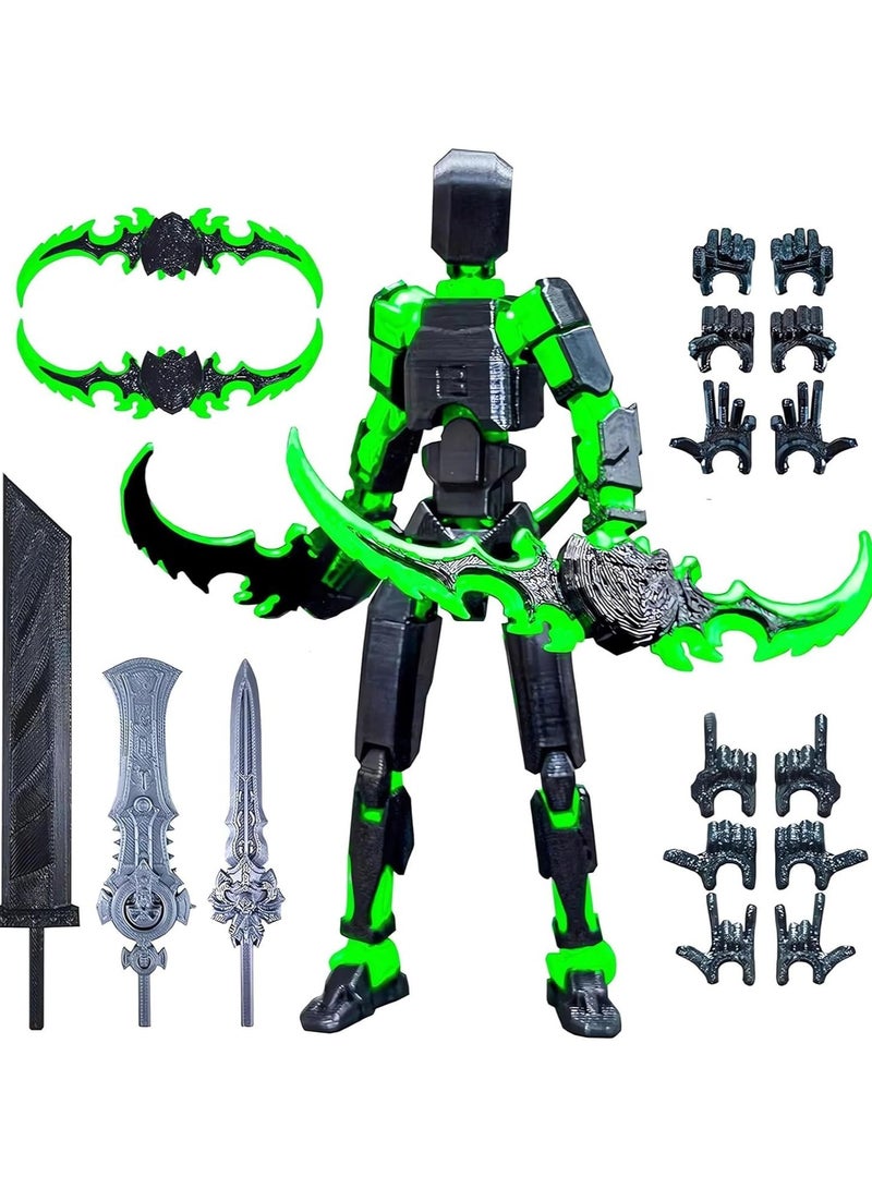 KOWVOWZ T13 Action Figure, 3D Printed Multi-Jointed Titan 13 Figure, Lucky 13 Action Figure Dummy 13 Desktop Decorative Toy for Desk Decor - Image 1