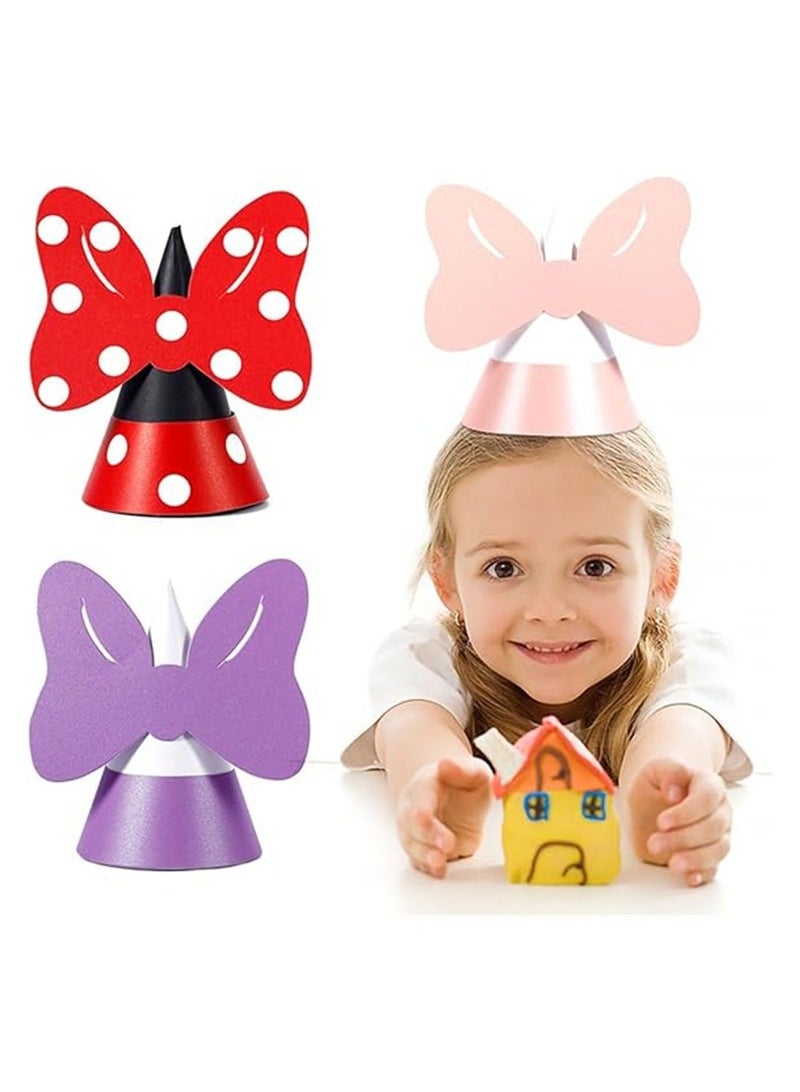 واي آند دي Cartoon Kids Party Hats 4 Pack Reusable Birthday Decorations for and DIY Crafts Supplies Group Activities Games - Image 3