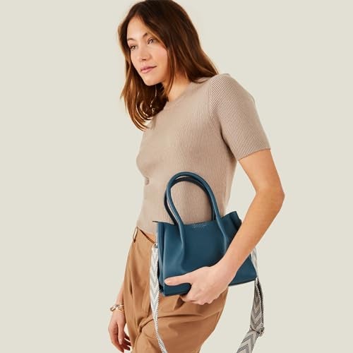 Accessorize حقيبة يد ناعمة زرقاء للنساء من أكسيسورايز لندن بحزام قابل للتعديل | حقيبة كروس بودي أنيقة للنساء | حقيبة كتف للنساء | حقيبة يد للنساء - Image 2