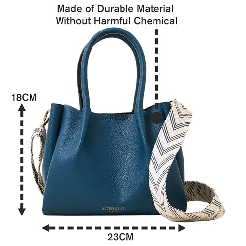 Accessorize حقيبة يد ناعمة زرقاء للنساء من أكسيسورايز لندن بحزام قابل للتعديل | حقيبة كروس بودي أنيقة للنساء | حقيبة كتف للنساء | حقيبة يد للنساء - Image 5