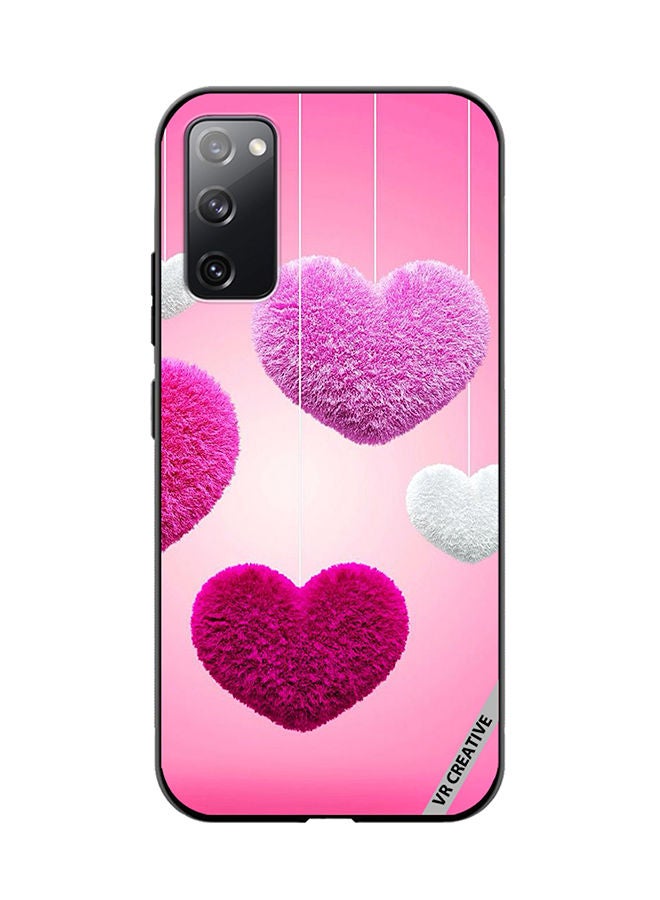 VR CREATIVE Protective Case Cover For Samsung Galaxy S20 FE 5G Colored Hearts Design Multicolour - Image 1