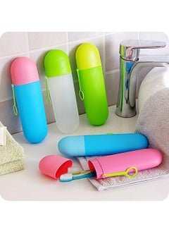 EDBIRET EDBIRET ABS Plastic Travel Toothbrush Toothpaste Holder Case Travel Toothpaste and Toothbrush Storage Box 2 Pcs MultiColor  - Image 4