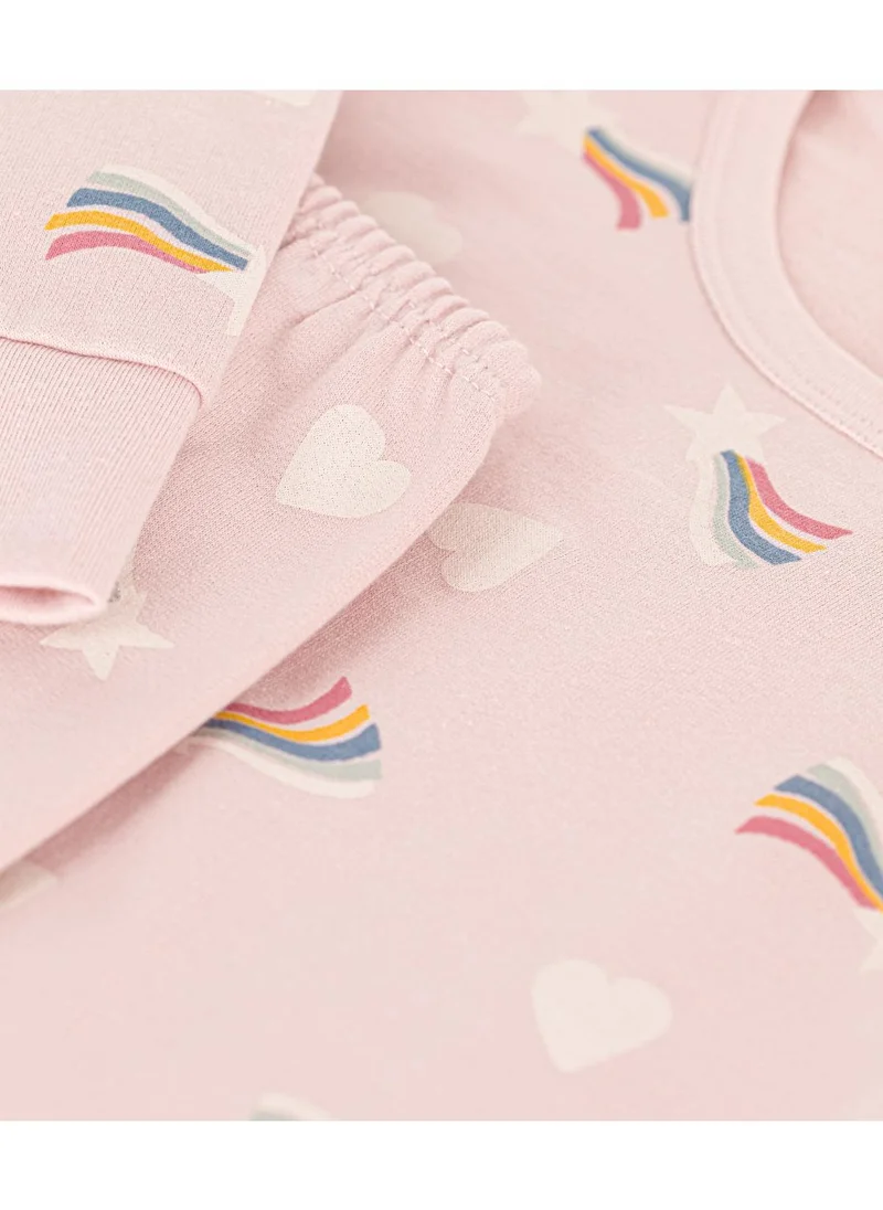 بيتي باتو Children's brushed fleece pyjamas printed with stars and hearts