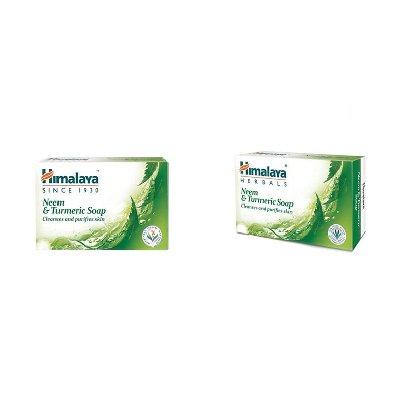 Himalaya Herbals Neem And Turmeric Soap 125G Pack Of 6 Herbals Neem And Turmeric Soap 125Gm Pack Of 4 With Value Pack Combo - Image 1